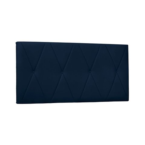 Painel de Cama 90cm Ancona Suede Azul Marinho - Lucadi Home