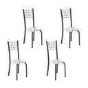 Ver imagem 1 de Kit 4 Cadeiras Tubular 95x37x40 cm Dany Arabesco/Preto