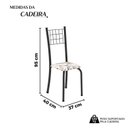 Ver imagem 3 de Kit 4 Cadeiras Tubular 95x37x40 cm Dany Arabesco/Preto