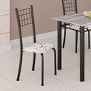 Ver imagem 2 de Kit 4 Cadeiras Tubular 95x37x40 cm Dany Arabesco/Preto