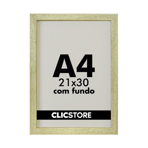Kit 10 Moldura A4 21x30cm com Fundo sem Vidro Certificado Quadro Decorativo Imagem:carvalho