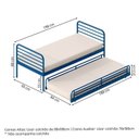 Ver imagem 3 de Bicama em Ferro Aço Carbono Tubular Teko Casatema MadeiraOriginals Azul/Álamo
