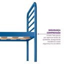 Ver imagem 5 de Bicama em Ferro Aço Carbono Tubular Teko Casatema MadeiraOriginals Azul/Álamo