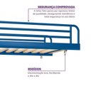Ver mais imagens de Bicama em Ferro Aço Carbono Tubular Teko Casatema MadeiraOriginals Azul/Álamo