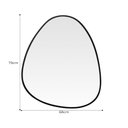 Ver imagem 2 de Espelho Orgânico Piedra Pequeno 79cm x 68cm Minimalista com Moldura em Madeira Preto Casavee