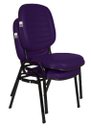 Ver imagem 4 de 02 Cadeiras Empilhável para Igrejas Evangélicas Linha Holy Roxo