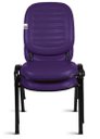 Ver imagem 2 de 02 Cadeiras Empilhável para Igrejas Evangélicas Linha Holy Roxo
