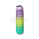 Ver imagem 4 de Kit Garrafa de Água Roxa 3 em 1 com Alça Frases Motivacionais Tie-dye Academia + Adesivos 2d 3d