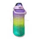 Ver imagem 3 de Kit Garrafa de Água Roxa 3 em 1 com Alça Frases Motivacionais Tie-dye Academia + Adesivos 2d 3d
