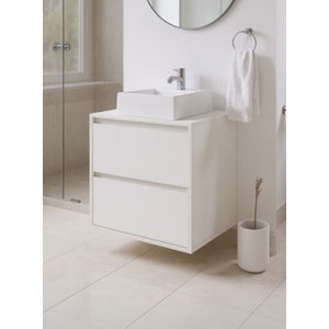 Gabinete para Banheiro com Cuba 60cm Mdf Branco Dubai - On Móveis