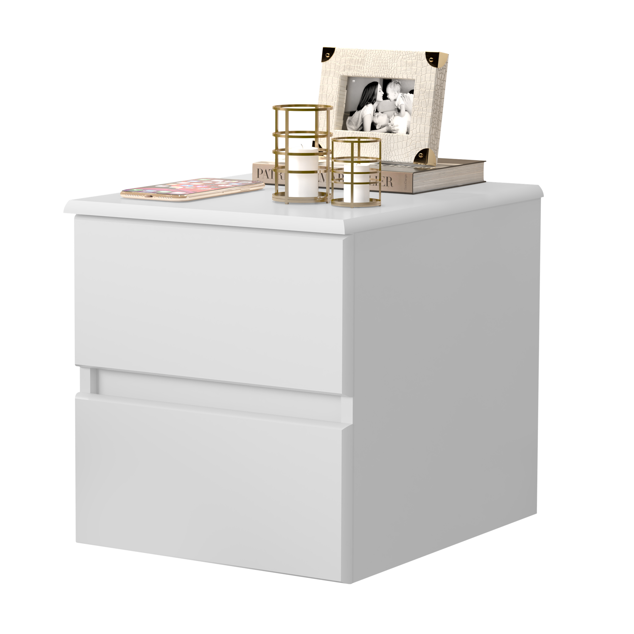 Mesa de Cabeceira Suspensa Mini Tóquio 30: Branco