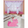 Kit Decoração para Quarto de Menina com Cortina Sonho e Tapete Pelucia Gata Manhoza Rosa - 1