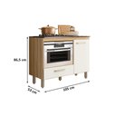 Ver imagem 4 de Balcão para Cooktop Fit Freijó Off White Nicioli