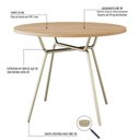 Ver imagem 3 de Mesa de Jantar Redonda Soho 90cm Ciliegio - Est.Champ