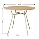 Ver imagem 2 de Mesa de Jantar Redonda Soho 90cm Ciliegio - Est.Champ