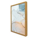 Ver imagem 5 de Quadro Decorativo Abstrato Mármore Gold Blue em Moldura Caixa Tacolado Moldura Trad 1cm Preta com Vi