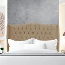 Ver imagem 2 de Cabeceira de Cama Box Queen 160 Cm Dubai Premium - Veludo Bege Escuro