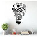 Ver imagem 1 de Adesivo de Parede Decorativo Frase Motivacional Lampada