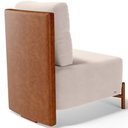 Ver imagem 6 de Poltrona Decorativa Living Pés Madeira Hungria L02 Couríssimo Camel Suede Bege - Lyam