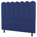 Ver imagem 1 de Cabeceira Cama Box Solteiro Lana 90cm Suede Azul - Desk Design