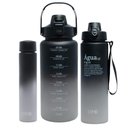 Ver imagem 1 de 3 Garrafas Squeeze Lyor Preto Degradê de Policarbonato