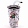 Copo 3D Com Canudo Dobrável Gibi 550ml - Turma Da Mônica - 1
