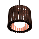 Ver imagem 3 de Luminária Pendente Tóquio Modelo Ripado -:Marrom