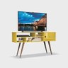 Rack Retrô p/ TV até 50 polegadas Kenzo - Amarelo Luamar Móveis Rack Kenzo - 2