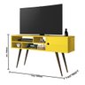 Rack Retrô p/ TV até 50 polegadas Kenzo - Amarelo Luamar Móveis Rack Kenzo - 4