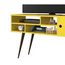 Ver imagem 3 de Rack Retrô p/ TV até 50 polegadas Kenzo - Amarelo Luamar Móveis Rack Kenzo