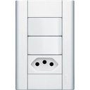 Ver imagem 1 de Conjunto 2 Interruptores Simples + Tomada 2p+t 10a 250 Volts Modulare - 1441 - Fame