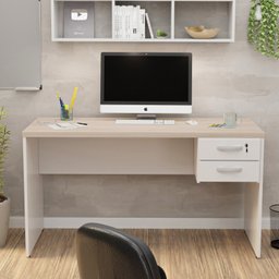 Mesa de Escritório 1.20x60 com Gaveteiro Tampo 30mm Netmobil - Branco/dubai - 3