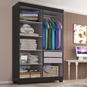 Ver imagem 3 de Guarda-Roupa Solteiro Lisboa 4 Portas 2 Gavetas com Pés