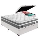 Ver imagem 1 de Cama Box Baú Casal e Colchão Molas Ensacadas Berlim Probel