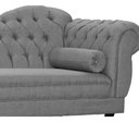 Ver imagem 3 de Recamier Divã Larissa 1,20cm Esquerdo Linho:cinza-escuro/liso