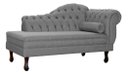 Ver imagem 2 de Recamier Divã Larissa 1,20cm Esquerdo Linho:cinza-escuro/liso