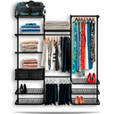 Ver imagem 1 de Roupeiro Closet Modulado Aramado Caixas Organizadoras 1,90m - Preto