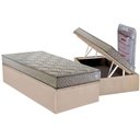 Ver imagem 1 de Conjunto Box Baú Solteiro: Colchão Espuma Herval D33 Enrolado a Vácuo C1429 + Base Crc Suede