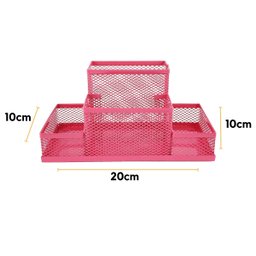 Porta Caneta Porta Treco Porta Lapis Organizador de Mesa Escritório - Rosa - 5