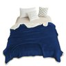 Cobertor Sherpa Queen Dupla Face Inverno Azul Royale Casen - 5