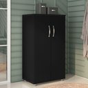 Ver imagem 4 de Kit 2 Armários Organizador Multiuso Rosana 2 Portas Preto