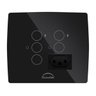 Interruptor Touch 5 Botões + Tomada Diamond Preto 4x4 Dometek - 1