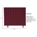 Ver imagem 4 de Cabeceira Estofada Cama Box King 195 Cm Esther Suede e Frame Cor:bordô