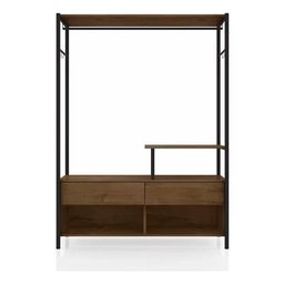 Guarda-roupa Artefamol Barcelona Closet Preto/demolição Cor Preto - 2