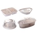 Ver imagem 1 de Kit Queijeira, Porta Pão, Porta Frios e Porta Filtro Café com Tampa Plástico Premium - Plasútil