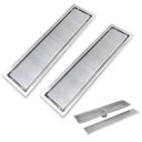 Ver imagem 6 de Ralo Invisivel Linear 40cm Kit 2 Uni Aco Inox Oculto Banheiro Lavabo Anti Odor Anti Inseto Limpeza F