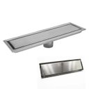 Ver imagem 3 de Ralo Invisivel Linear 40cm Kit 2 Uni Aco Inox Oculto Banheiro Lavabo Anti Odor Anti Inseto Limpeza F