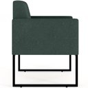 Ver imagem 6 de Poltrona Decorativa para Sala e Recepção Base Fixa de Metal Helô L02 Linho Verde Musgo - Lyam
