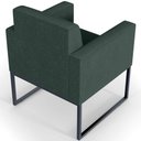 Ver mais imagens de Poltrona Decorativa para Sala e Recepção Base Fixa de Metal Helô L02 Linho Verde Musgo - Lyam
