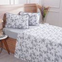 Ver imagem 1 de Jogo de Cama Casal 4 Pçs Malha Premium 145g/m² 100% Algodão 138x188x30cm